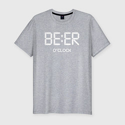 Футболка slim-fit Beer oclock Пивной час, цвет: меланж