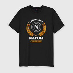 Футболка slim-fit Лого Napoli и надпись Legendary Football Club, цвет: черный