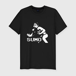 Футболка slim-fit Sumo pixel art, цвет: черный