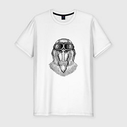 Футболка slim-fit AVIATOR MONKEY, цвет: белый