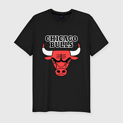 Футболка slim-fit Chicago Bulls, цвет: черный