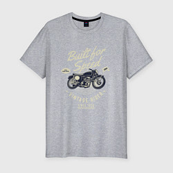 Футболка slim-fit Vintage Moto, цвет: меланж