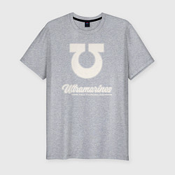 Мужская slim-футболка Ультрамарины винтаж лого