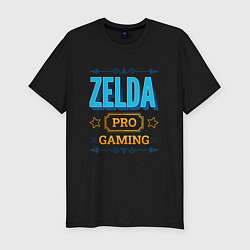 Футболка slim-fit Игра Zelda pro gaming, цвет: черный