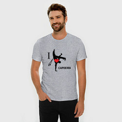 Футболка slim-fit I LOVE CAPOEIRA, цвет: меланж — фото 2