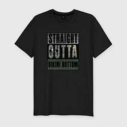 Футболка slim-fit Straight Outta Bikini Bottom, цвет: черный