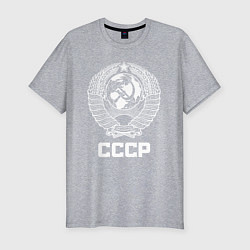Футболка slim-fit Герб СССР, цвет: меланж