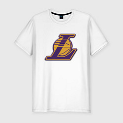 Футболка slim-fit ЛА Лейкерс объемное лого, цвет: белый