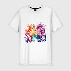 Мужская slim-футболка Zebras