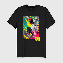 Футболка slim-fit Denji art, цвет: черный