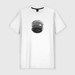 Футболка slim-fit Бездорожье и внедорожник, цвет: белый