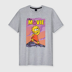 Футболка slim-fit Lisa Simpson смотрит в даль - movie, цвет: меланж