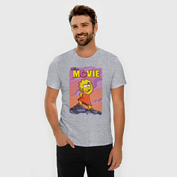 Футболка slim-fit Lisa Simpson смотрит в даль - movie, цвет: меланж — фото 2