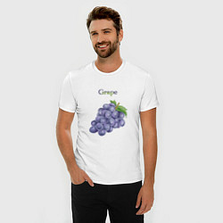 Футболка slim-fit Grape виноград, цвет: белый — фото 2