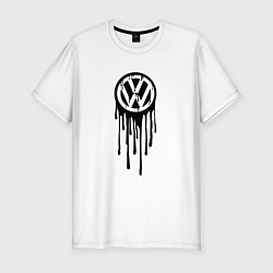 Футболка slim-fit Volkswagen - art logo, цвет: белый