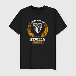 Футболка slim-fit Лого Sevilla и надпись legendary football club, цвет: черный