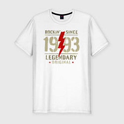 Футболка slim-fit 1993 стилизация под ACDC, цвет: белый