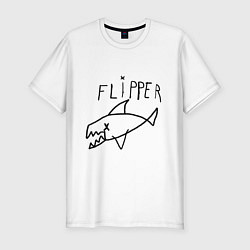 Футболка slim-fit Kurt Cobain Flipper, цвет: белый