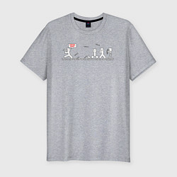 Футболка slim-fit Майнкрфат Курва Бобре, цвет: меланж