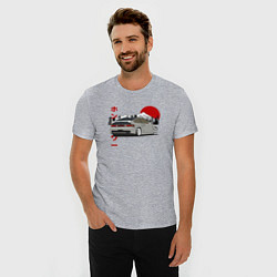 Футболка slim-fit Honda Crx Retro JDM, цвет: меланж — фото 2