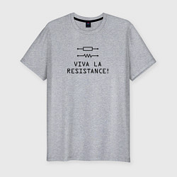 Мужская slim-футболка Viva la resistance