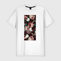 Мужская slim-футболка Роза 90х