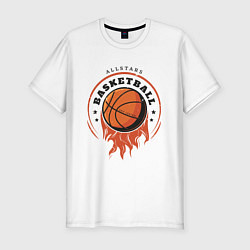 Футболка slim-fit Allstars Basketball, цвет: белый