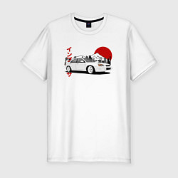 Мужская slim-футболка Subaru Impreza WRX Sti Retro JDM