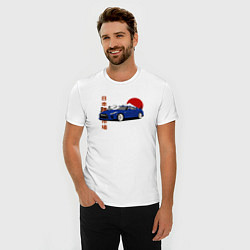 Футболка slim-fit Nissan Gt-r r35 JDM Retro Design, цвет: белый — фото 2