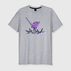 Футболка slim-fit Anime Evangelion unit-01, цвет: меланж