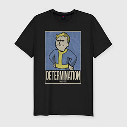 Футболка slim-fit Fallout vault - tec boy, цвет: черный