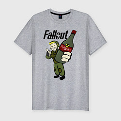 Футболка slim-fit Fallout nuka vodka, цвет: меланж