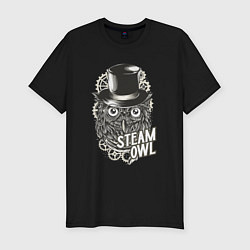 Футболка slim-fit Steam owl, цвет: черный