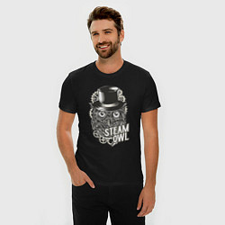 Футболка slim-fit Steam owl, цвет: черный — фото 2