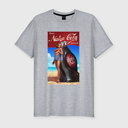 Футболка slim-fit Fallout nuka - cola, цвет: меланж