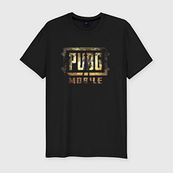 Футболка slim-fit PUBG Mobile - gold theme, цвет: черный