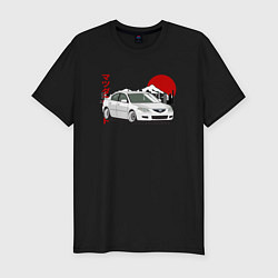 Мужская slim-футболка Mazda 3 bk JDM Retro