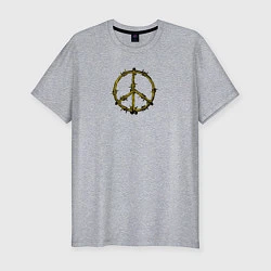 Мужская slim-футболка Пацифика символ мира