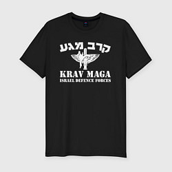 Футболка slim-fit Krav-maga - emblem with wings, цвет: черный