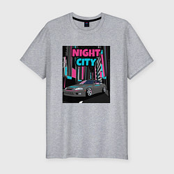 Мужская slim-футболка Toyota Soarer Night City
