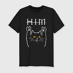 Мужская slim-футболка HIM rock cat