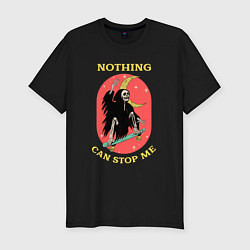 Футболка slim-fit Nothing can stop me, цвет: черный