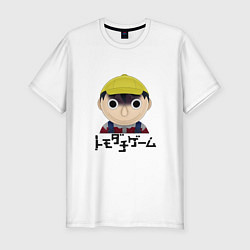 Футболка slim-fit Tomodachi Game Anime, цвет: белый