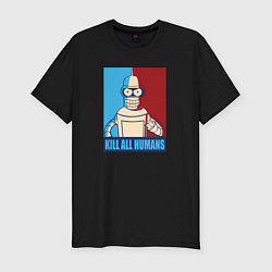 Футболка slim-fit Bender Futurama, цвет: черный