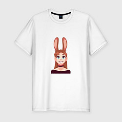 Футболка slim-fit Girl - Bunny, цвет: белый