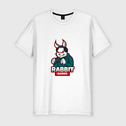 Футболка slim-fit Rabbit Gamer, цвет: белый