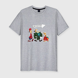 Мужская slim-футболка Троица-Остров Сокровищ