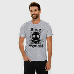 Футболка slim-fit Rise Against rock, цвет: меланж — фото 2