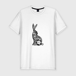 Футболка slim-fit White-Black Rabbit, цвет: белый