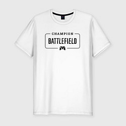 Мужская slim-футболка Battlefield gaming champion: рамка с лого и джойст